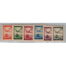 POLONIA AEREA SERIE COMPLETA NUEVA MINT Yv. 10/15 MUY BUENA